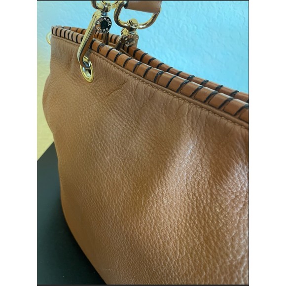 Michael Kors Brown Leather Braided Handle with Tassels Bag - Picture 12 of 16